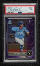 2022 Bowman Draft Chrome Purple Refractor 244/250 Cayden Wallace PSA 9 MINT 00rs