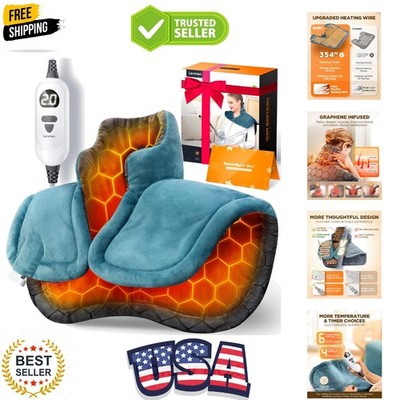 Graphene-Infused Heating Pad 3X Deeper Pain Relief, Weighted Instant Heating ...
