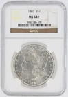 1887 Morgan Silver Dollar NGC MS64+ S$1 Philadelphia Minted No Reserve