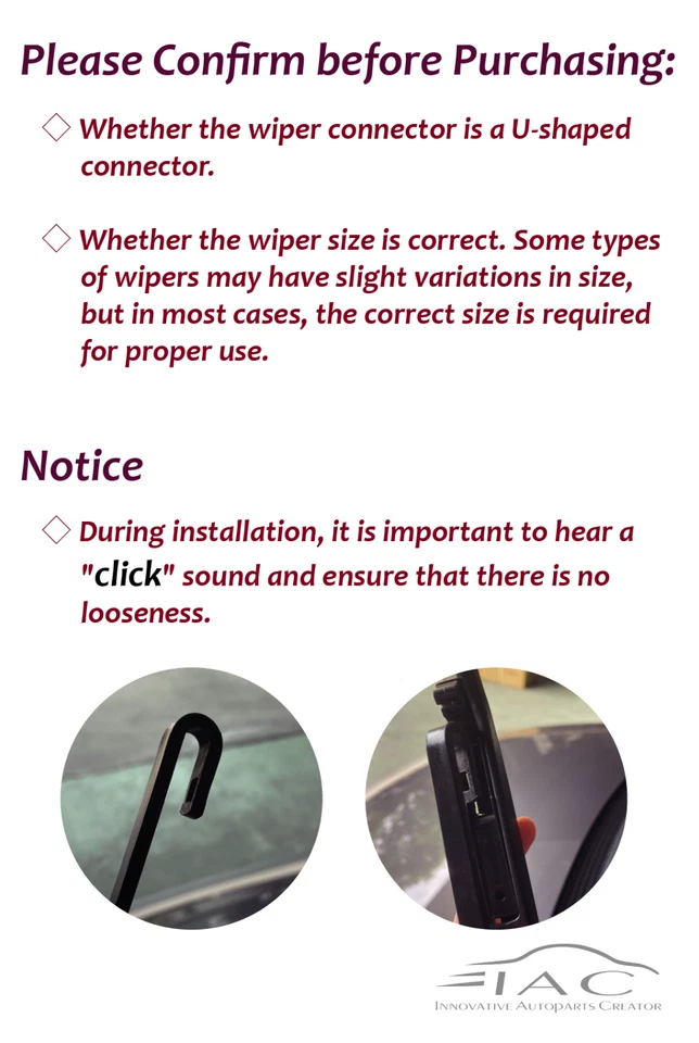For Toyota Tercel 1995-2003 18"+18" Front Windshield Three-Section Wiper Blade - Image 2 of 2