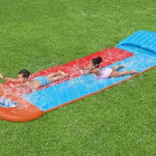H2OGO Water Slide Tsunami Splash Ramp Double Slide Bestway
