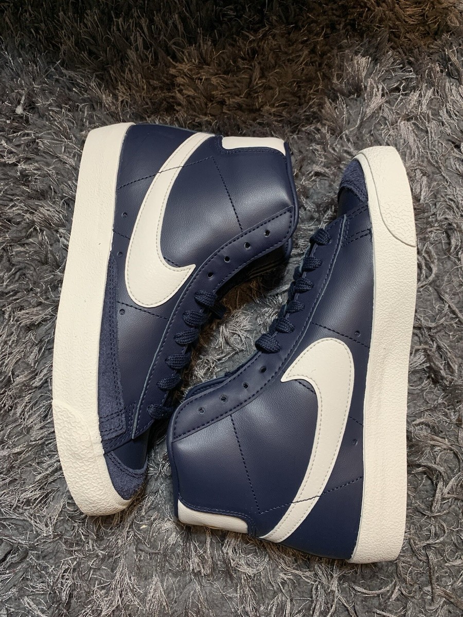 Women's Size Nike Blazer Mid '77 Vintage Navy Blue White Olympic  HF1057-400