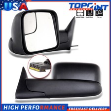 Power Tow Mirrors For 1994-1997 Dodge Ram 1500 2500 3500 Black Cover Power Tow Mirrors For 1994-1997 Dodge Ram 1500 2500 3500 Black Cover