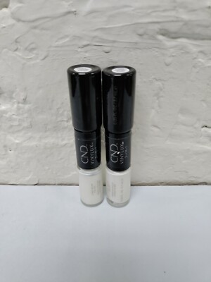 2 CND VINYLUX 2-IN-1 LONG WEAR Nail POLISH & TOP COAT #108 CREAM PUFF