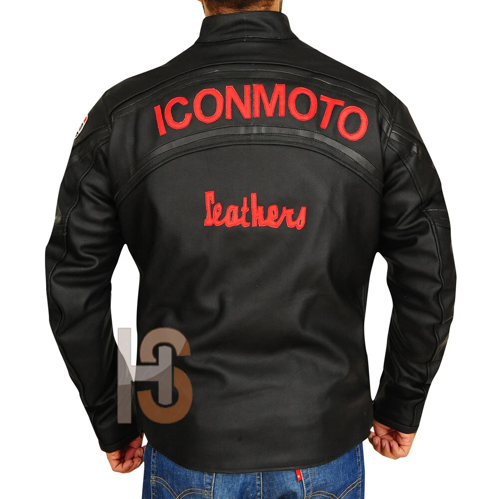 Icon motorcycle jacket leather top