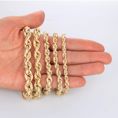 10K Yellow Gold Rope Diamond Cut 6mm 