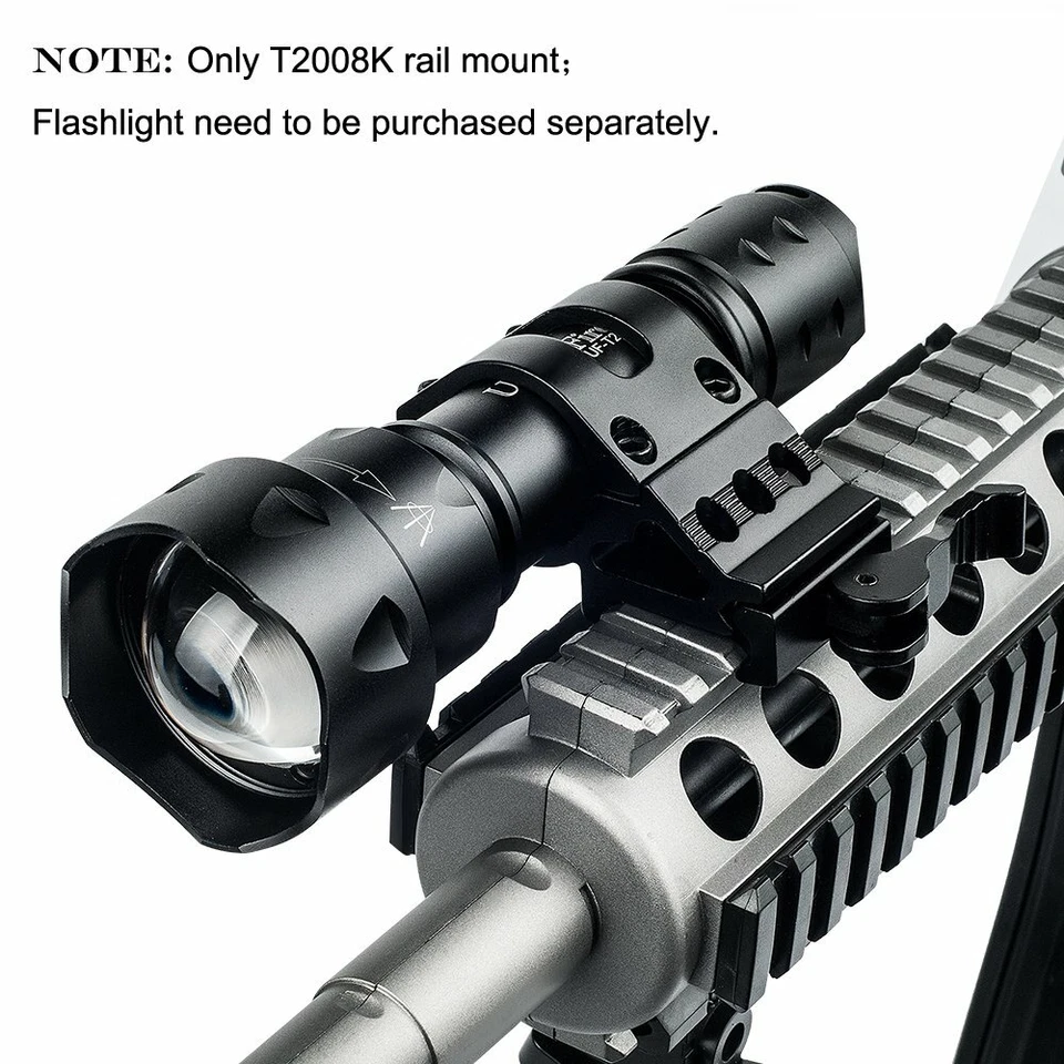 Tactical Rifle Hunting Scope torch mount adapter dovetail weaver picatinny rail - Image 3 of 4