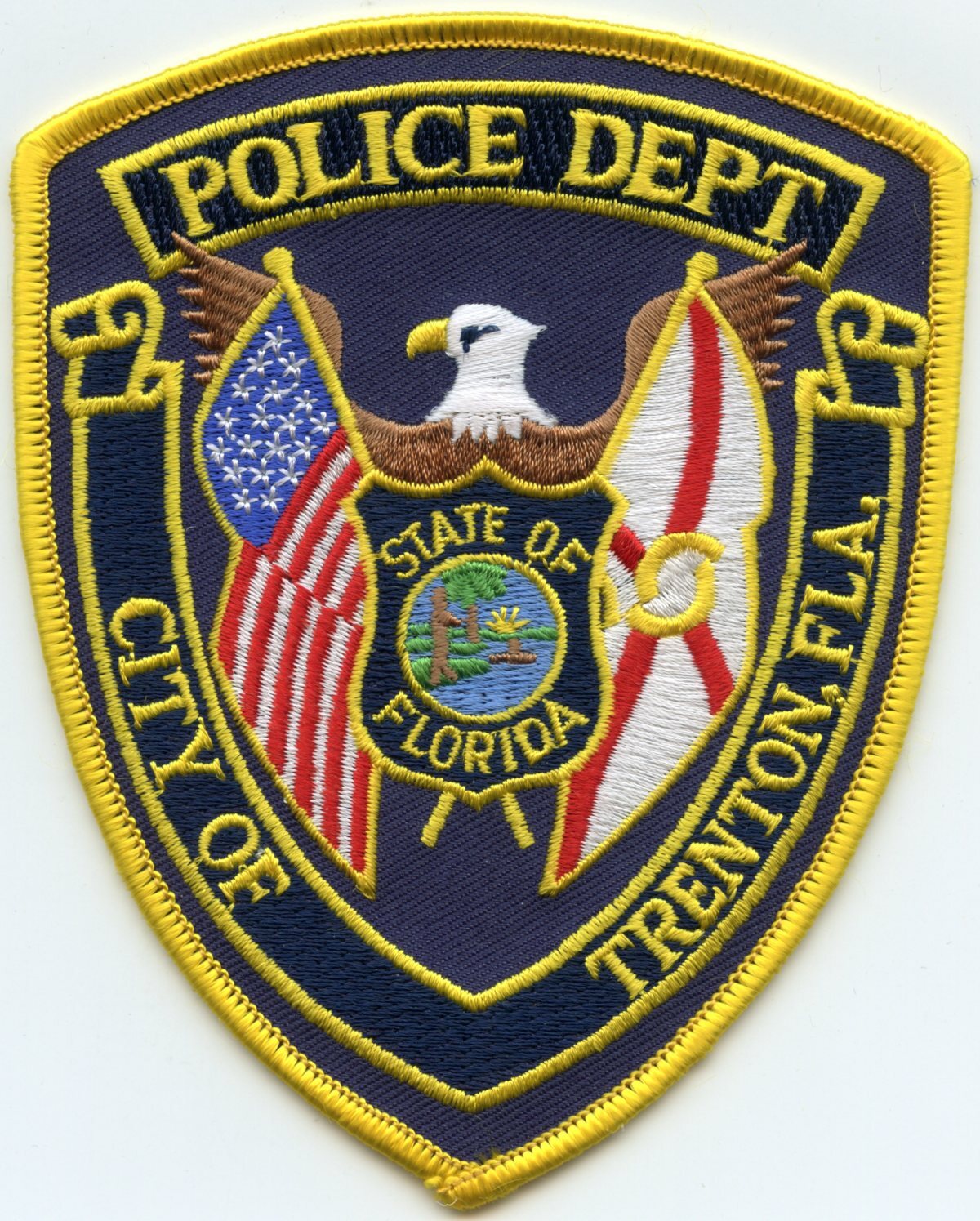 TRENTON FLORIDA FL State Flag POLICE PATCH eBay