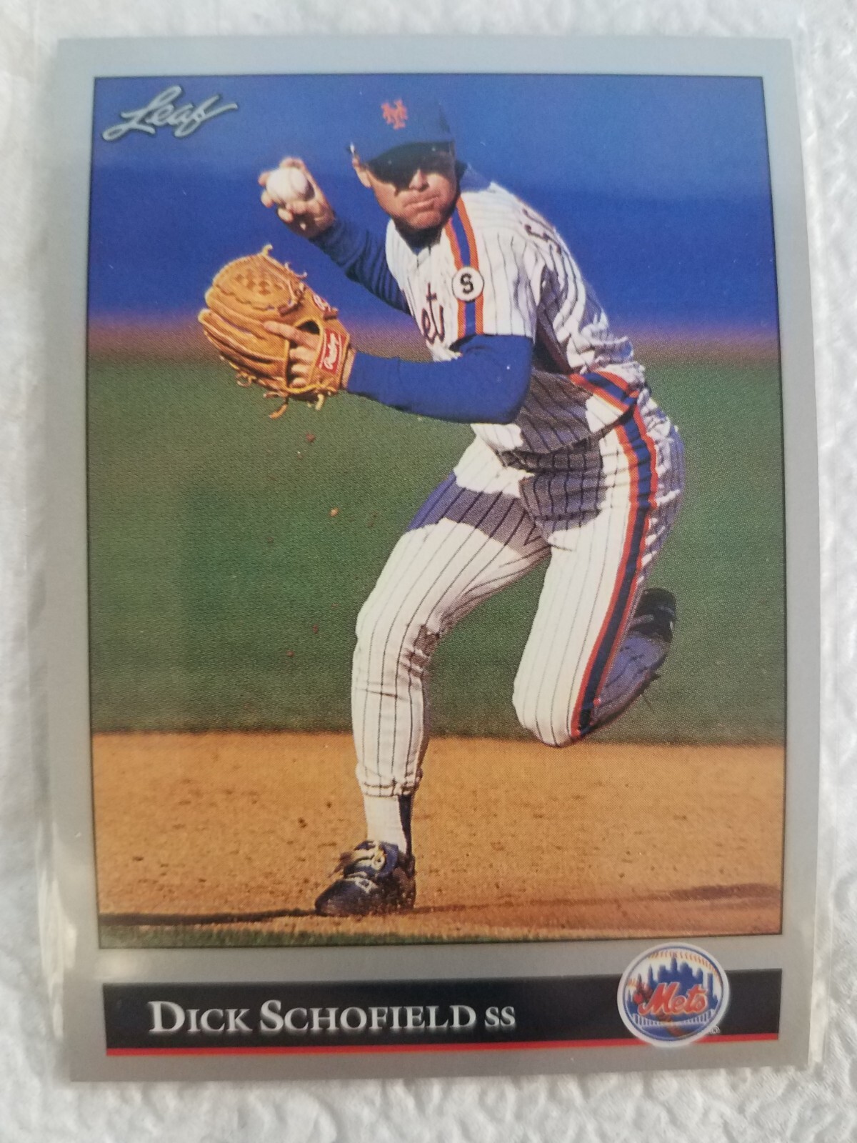 DICK SCHOFIELD MAN NEW YORK METS 1992 LEAF BASEBALL CARD #419