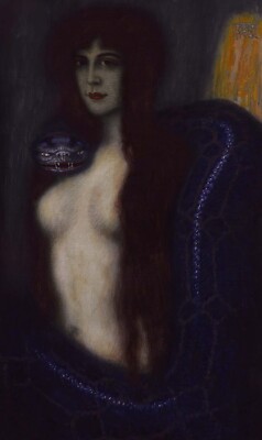 The Sin (Die Sünde) by Franz von Stuck as HIQU Art Print on Canvas