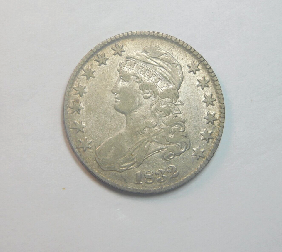 BEAT THIS 1832 BUST HALF AU ORIGINAL PERFECT RIMS & FIELDS BOLD