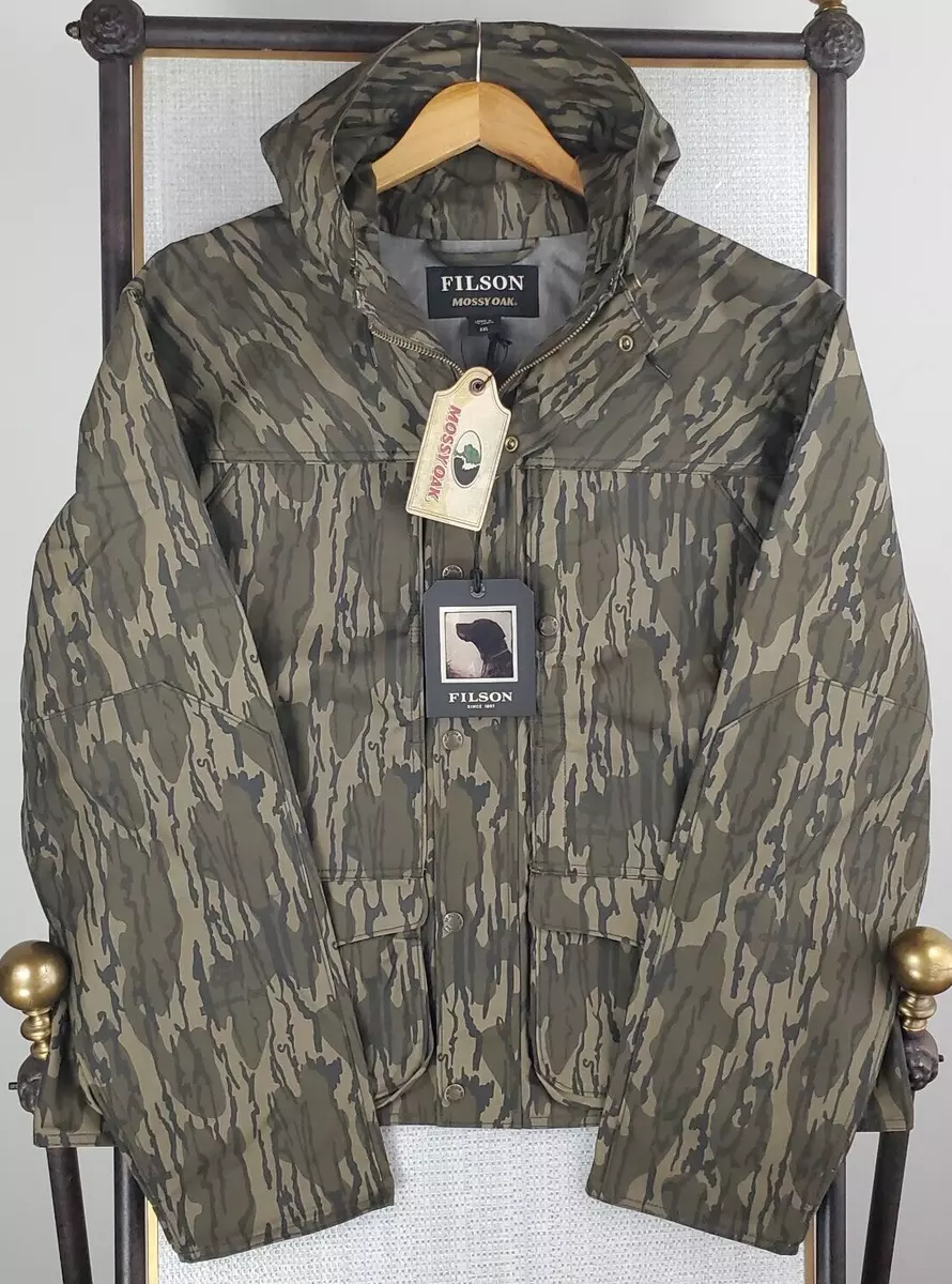 NEW $395 C. C. FILSON x MOSSY OAK Size 2XL Mens Shelter Cloth Wading Jacket Hood