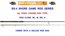 NEW SAVAGE GEAR SG-4 SHORE GAME 2pc ROD SEA COARSE PREDATOR POWER LURE SPINNING