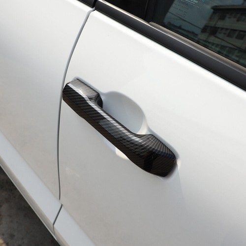 4×Carbon Fiber ABS Outer Side Door Handle Panel Trim For Toyota Tundra 2022-2025 - Picture 4 of 11