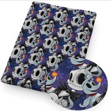 Jack FAUX LEATHER SHEET 8 X 12" 1216216 Nightmare Before Sally SMOOTH TEXTURE
