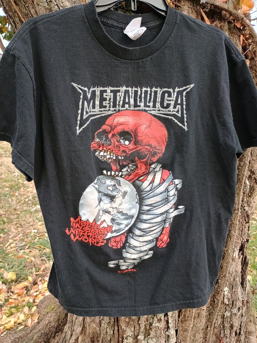 Vtg 2004 Metallica Madly In Anger Concert Tour Black T-Shirt Heavy