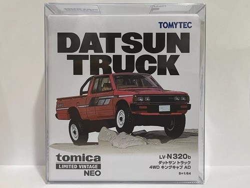 FEB 2025 LV-N320b Datsun Truck 4WD King Cab AD Red 4X4 PICKUP TOMICA TOMY 1/64 - Picture 3 of 10