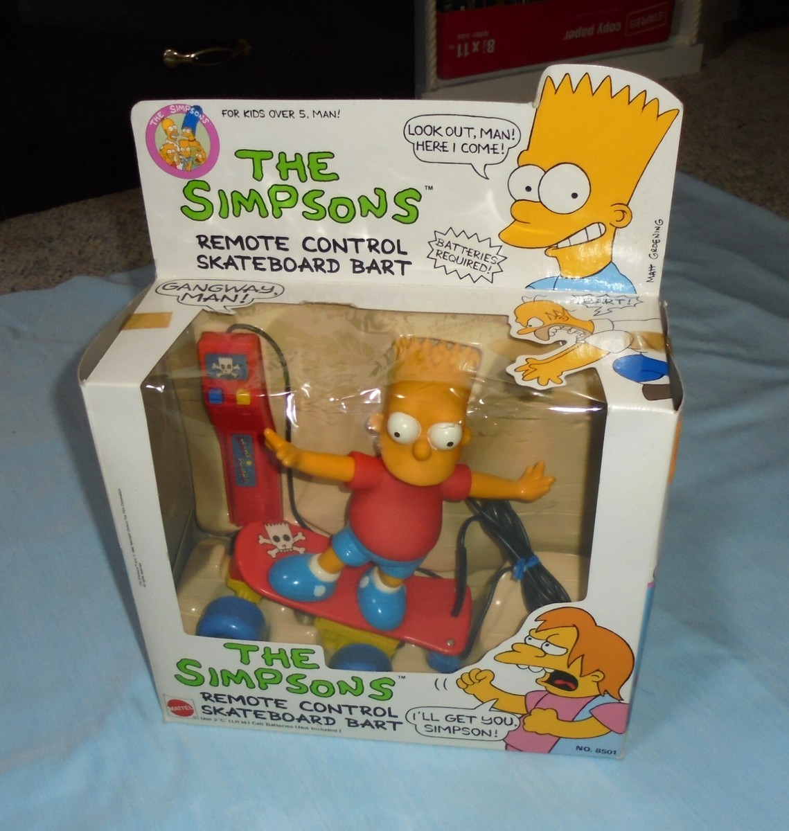 The Simpsons Bart Simpson Figure Remote Control Skateboard Toy