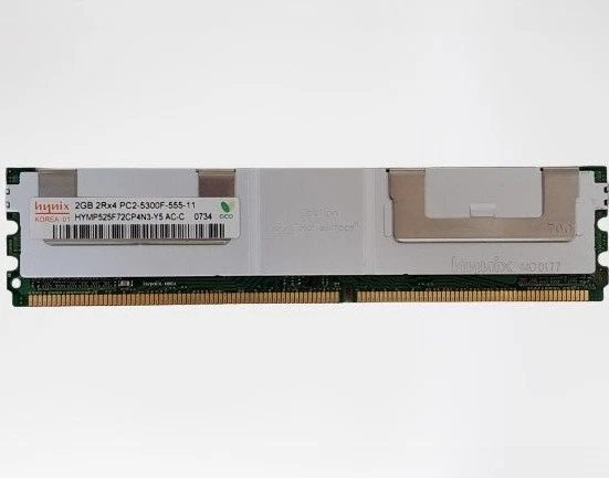 4 Pk Lot Hynix 2GB 2Rx4 PC2-5300F-555-11 Server Memory HYMP525F72CP4N3-Y5-AC-C - Image 3 of 4