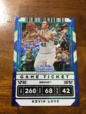 2020 Panini Contenders Draft Picks Kevin Love Game Ticket Green Explosion..Cavs
