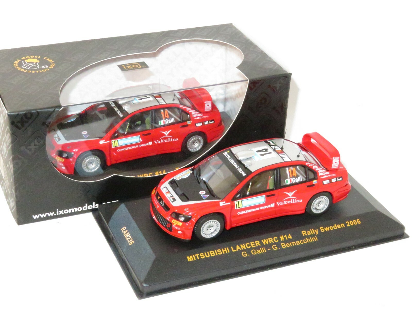 1/43 Mitsubishi Lancer WRC  Ralliart Italy  Rally Sweden 2006 #14  G.Galli