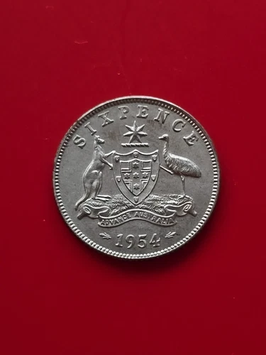 1954 Australia Sixpence — photo from the most recent tracked eBay sale