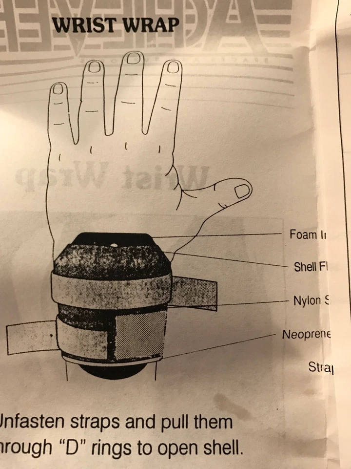 Chattanooga Achiever #1872 腕包支撑带泡沫插入件,黑色 — 第 2/4 张图片