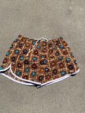Vtg Bark Cloth Hawaiian Swim Trunks M Surf Skate Summer Shorts