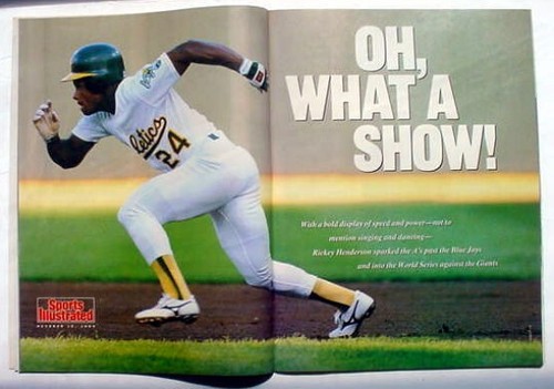 Rickey Henderson 1989 Sports Illustrated Magazine Oct 16 + 6 Upper Deck Topps - Picture 4 of 14