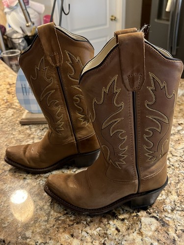 Old West Girls Youth Cowboy Boots Size 