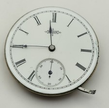 1889 Elgin 11j sz 6s grade 94 Lever set Gilt Pocket watch movement Runs  stops