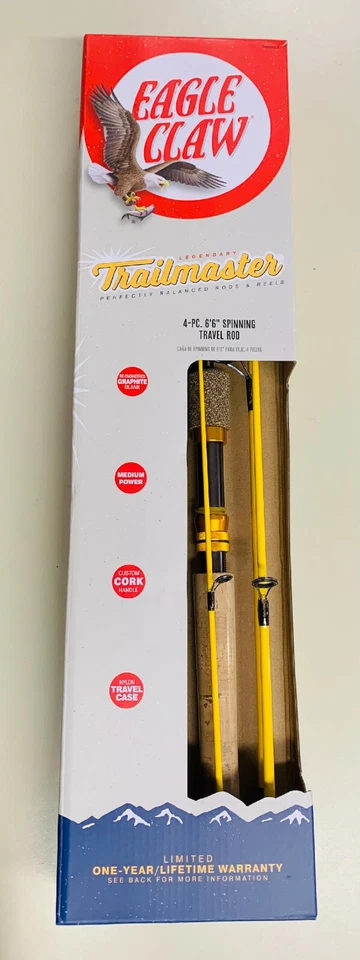EAGLE CLAW Trailmaster Travel/Pack 6' 6" Spinning Rod #TMM66S4 FREE US SHIP! - Image 2 of 2