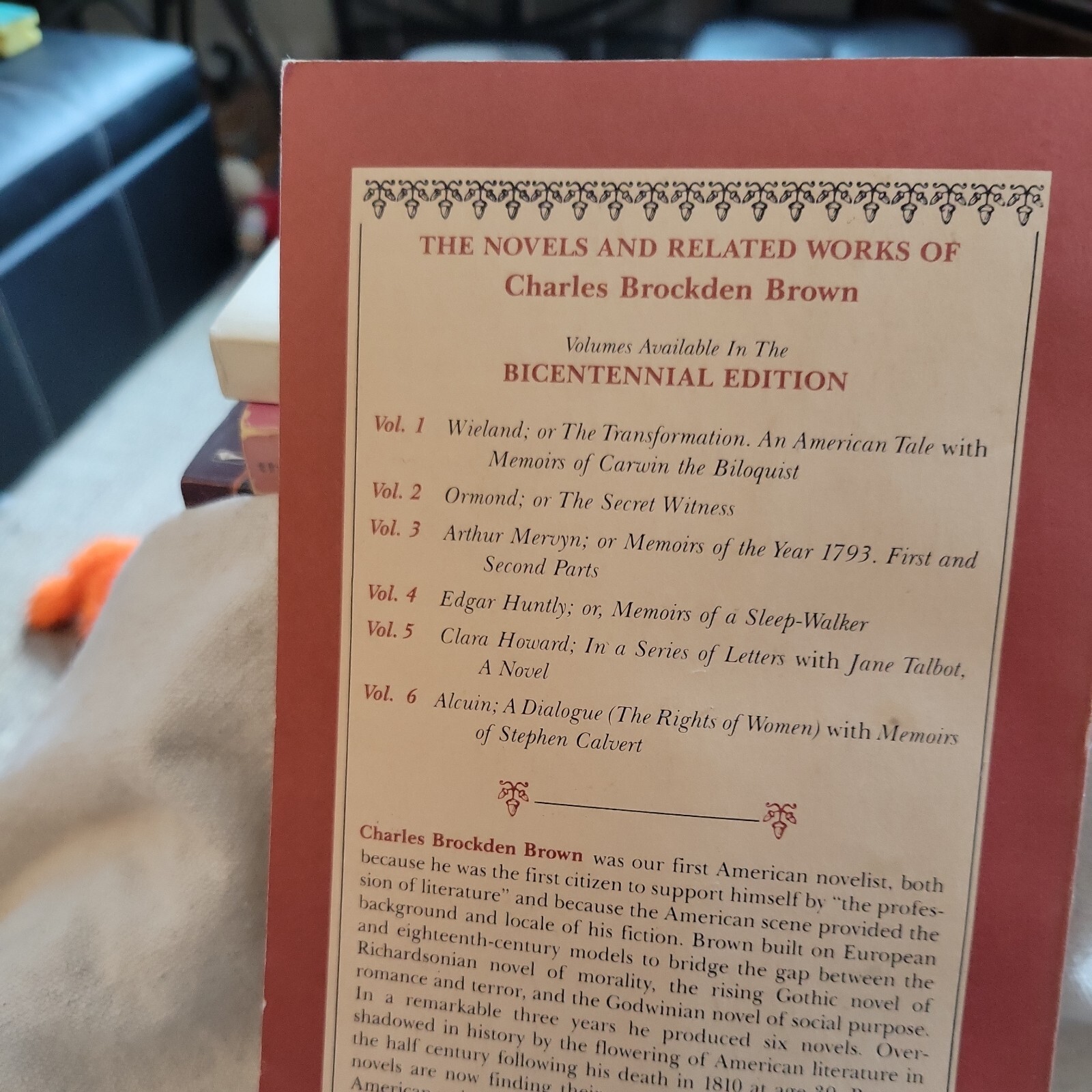 EDGAR HUNTLY: OR, MEMOIRS OF A SLEEP-WALKER By Charles Brockden Brown & Sydney