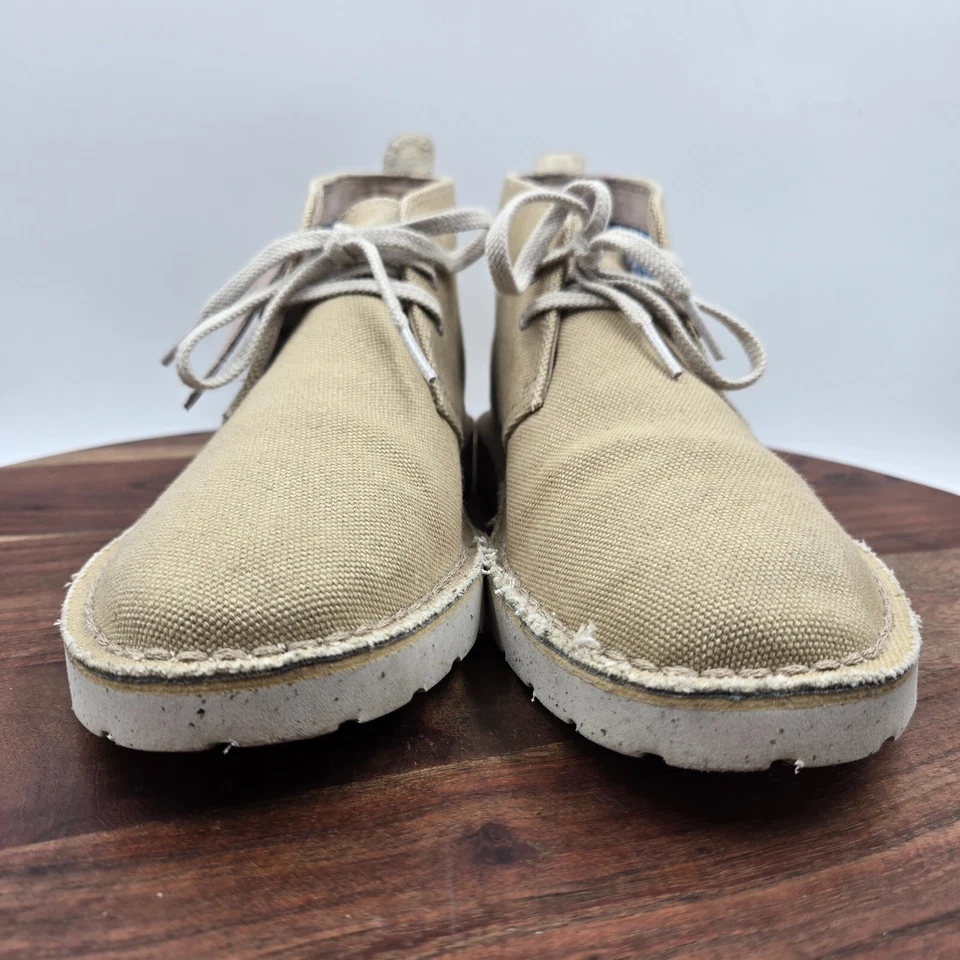 Botas Chukka Clarks Originales Para Mujer 8M Tostadas Lona Desierto Botines Ligeros Foto 2 de 4
