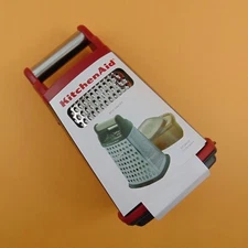 KitchenAid Box Grater Slicer Food Prep Stainless Steel Blades Red KN300OSERA