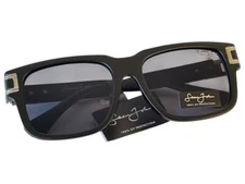 Men's Sean John All Black & Chrome Sunglasses Brooklyn NYC Hip Hop Style - New