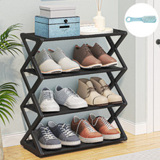 4 Tier Shoe Rack Stand Storage Self Organiser Lightweight Compact Space 2026 UK