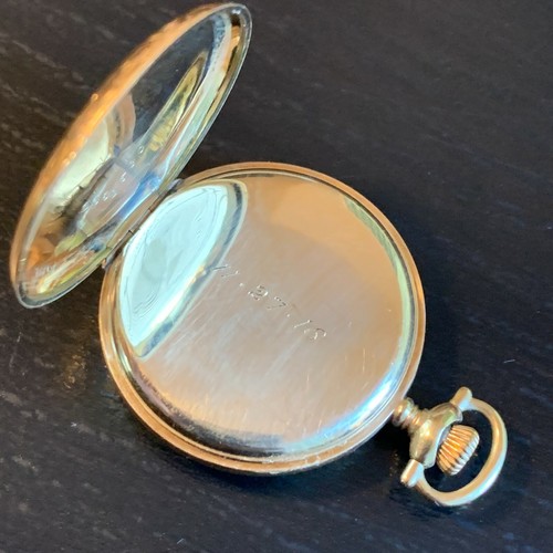 14K Yellow Gold Elgin Lapel Pocket Watch Model 2 Grade 415 Hunter Case 27.4g - Picture 7 of 12