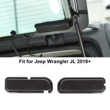 Carbon Fiber Tailgate Window Heating Wire Protect Cover Caps For Wrangler JL 18+