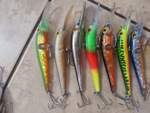 Lot Of 8 Storm Pre Rapala Deep Jr Thunderstick Fishing Lures DJ-Series - Picture 3 of 5
