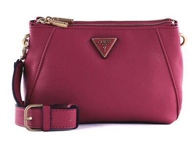 GUESS Laryn Large Hobo Double Zip Umhängetasche Tasche Fuchsia hellrot Neu