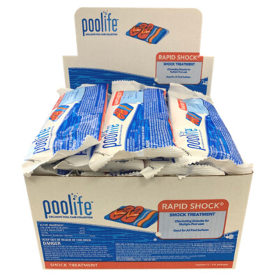 Poolife RapidShock 68% - Chlorine Pool Shock & Oxidizer 1 lb  Bags - 24 Pack