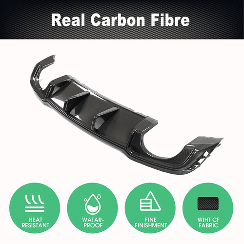 Difusor de carbono difusor trasero alerón faldón trasero se adapta a Audi RS3 8V 2017-2019 - Imagen 5 de 14