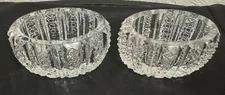 Pair Salt Dip Cellar Mardi Gras Clear (Pressed) by DUNCAN & MILLER