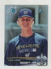 Caden Lemons 2017 BOWMAN CHROME DRAFT PROSPECT REFRACTOR #BDC-66 BREWERS