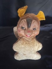 Rushton Rubber Face Squirrel Vintage 1950s 8"