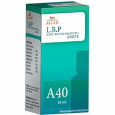 Allen A40 Low Blood Pressure LBP Drops 30ml for Hypotension, Low Pulse,