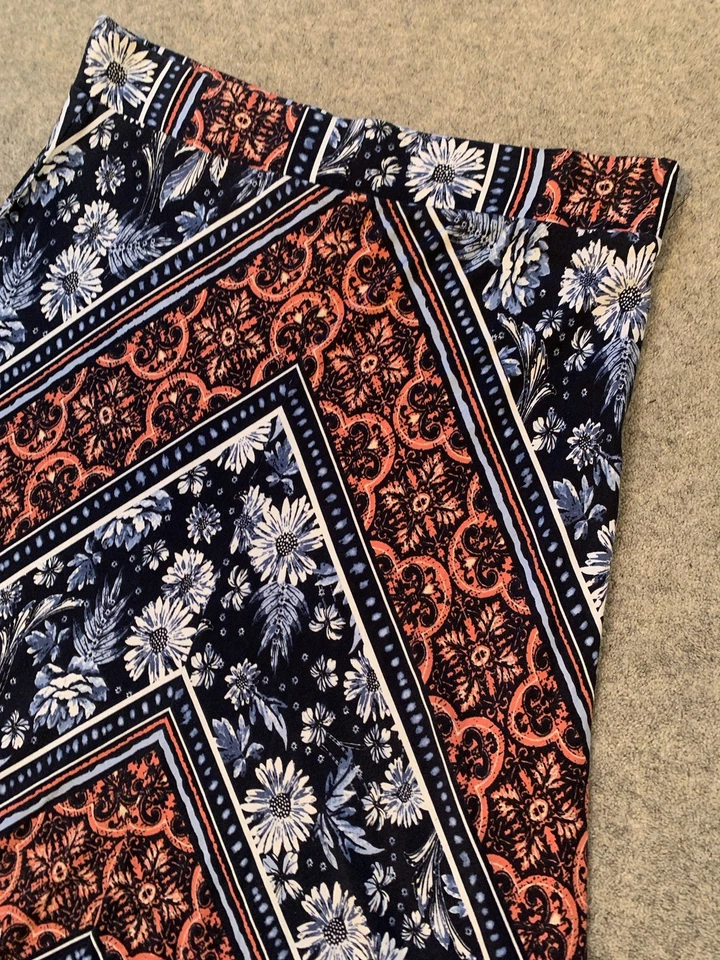 Monsoon Printed Maxi Skirt Elastic Waist Multicoloured Size L - Image 2 of 4