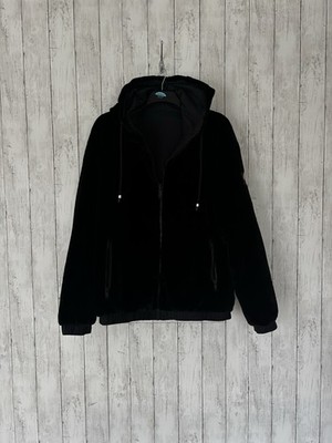 Moose Knuckles Damen Wendejacke Kunstfell wattiert Kapuze schwarz Medium