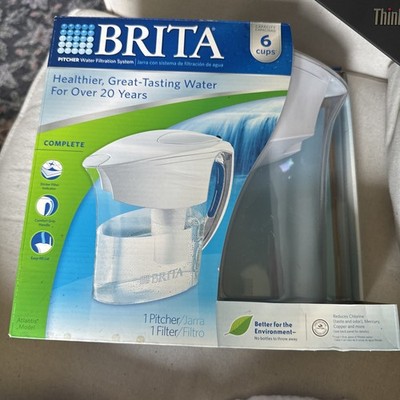 Brita Water Filter Pitcher  6 Cup with 1 Standard Filter, BPA Free - Blue